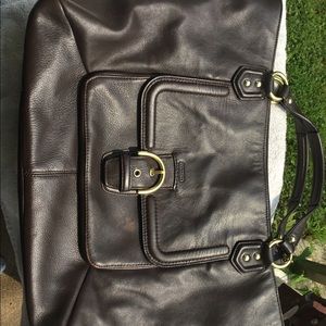 Coach Campbell Izzy tote dark brown.